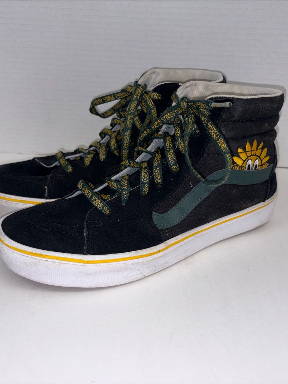 Vans High-Top Sneakers with Yellow Sun Graphic